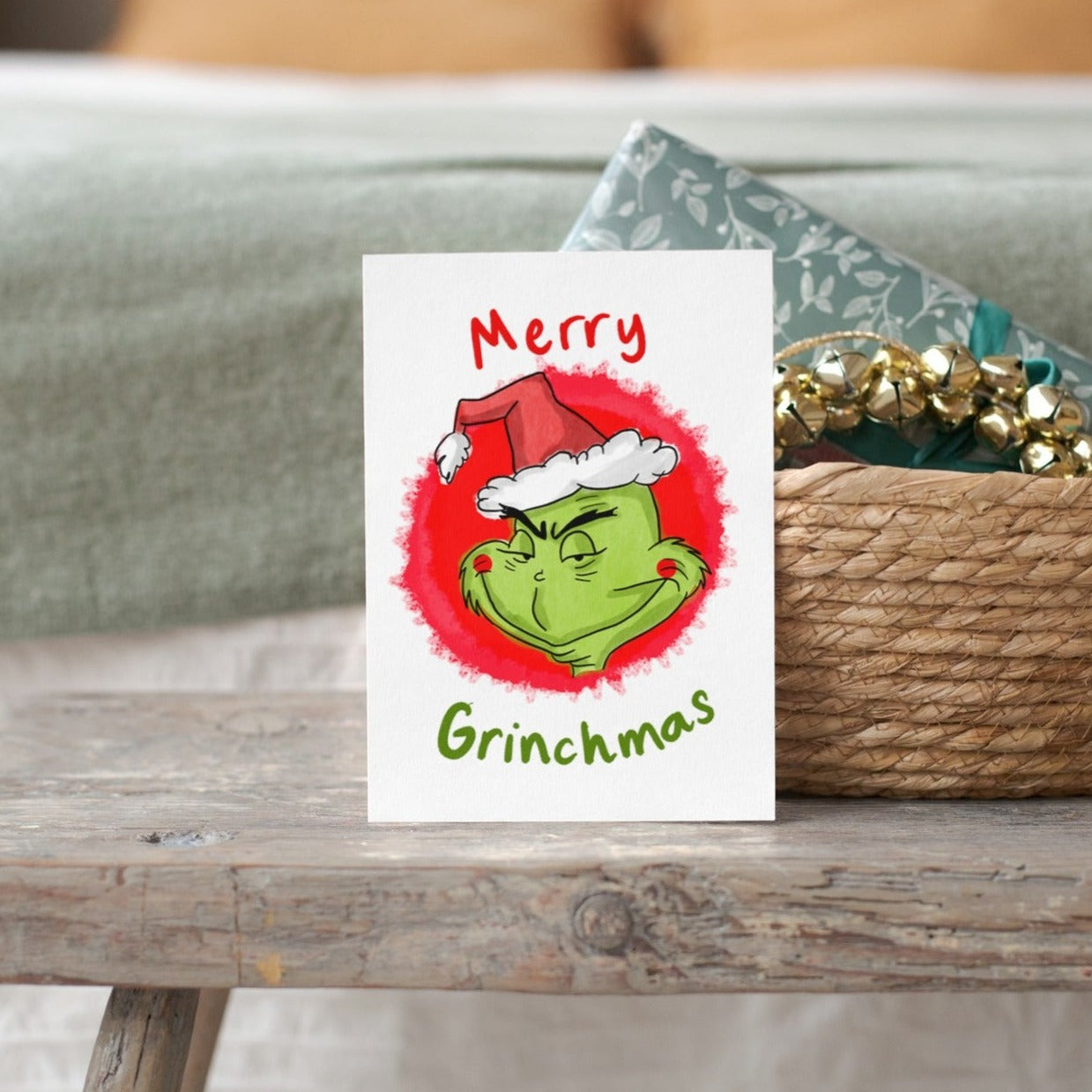 tarjeta navideña grinch